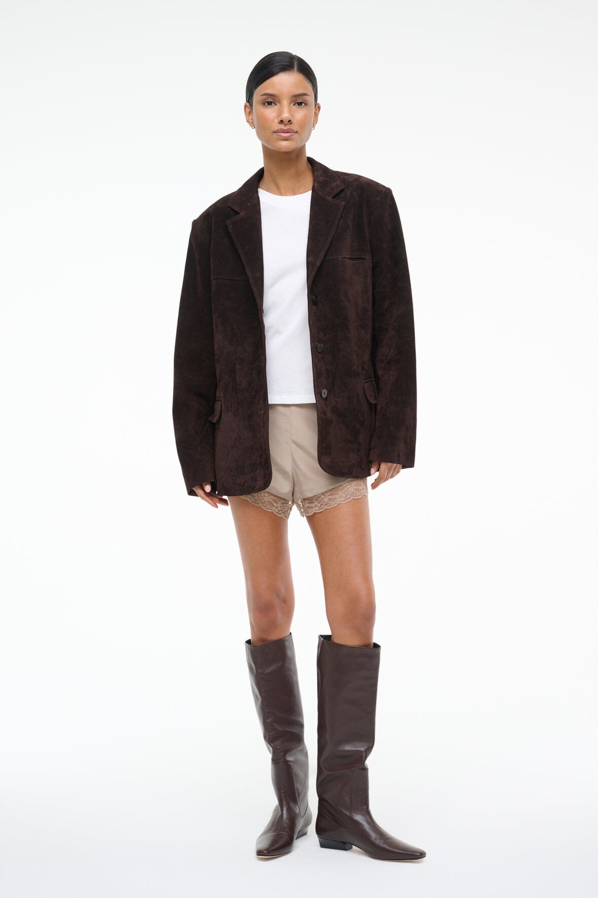 Natalie Suede Jacket | Espresso — 5