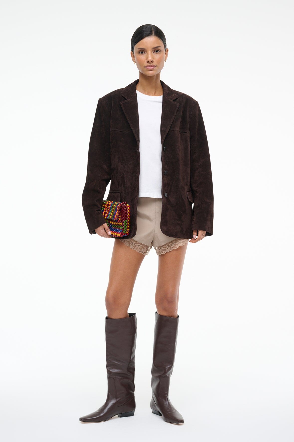 Natalie Suede Jacket | Espresso — 2