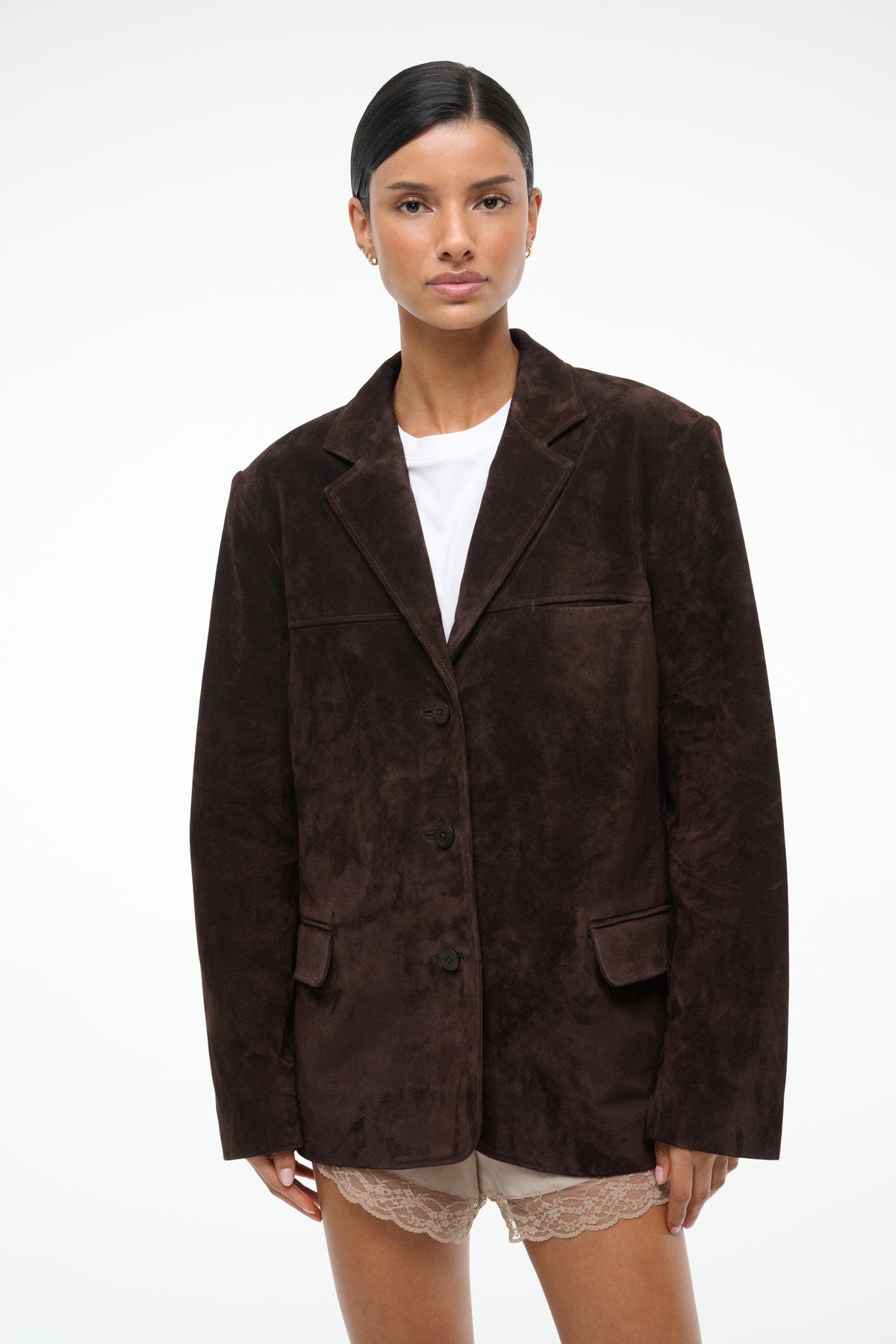 Natalie Suede Jacket | Espresso — 3