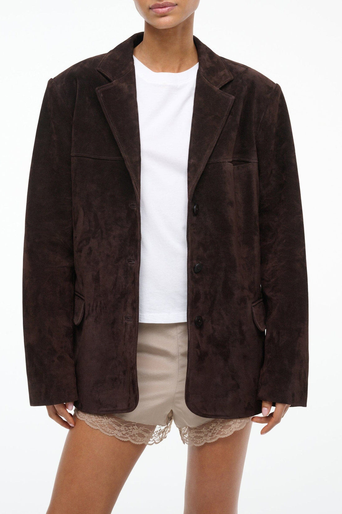 Natalie Suede Jacket | Espresso — 1
