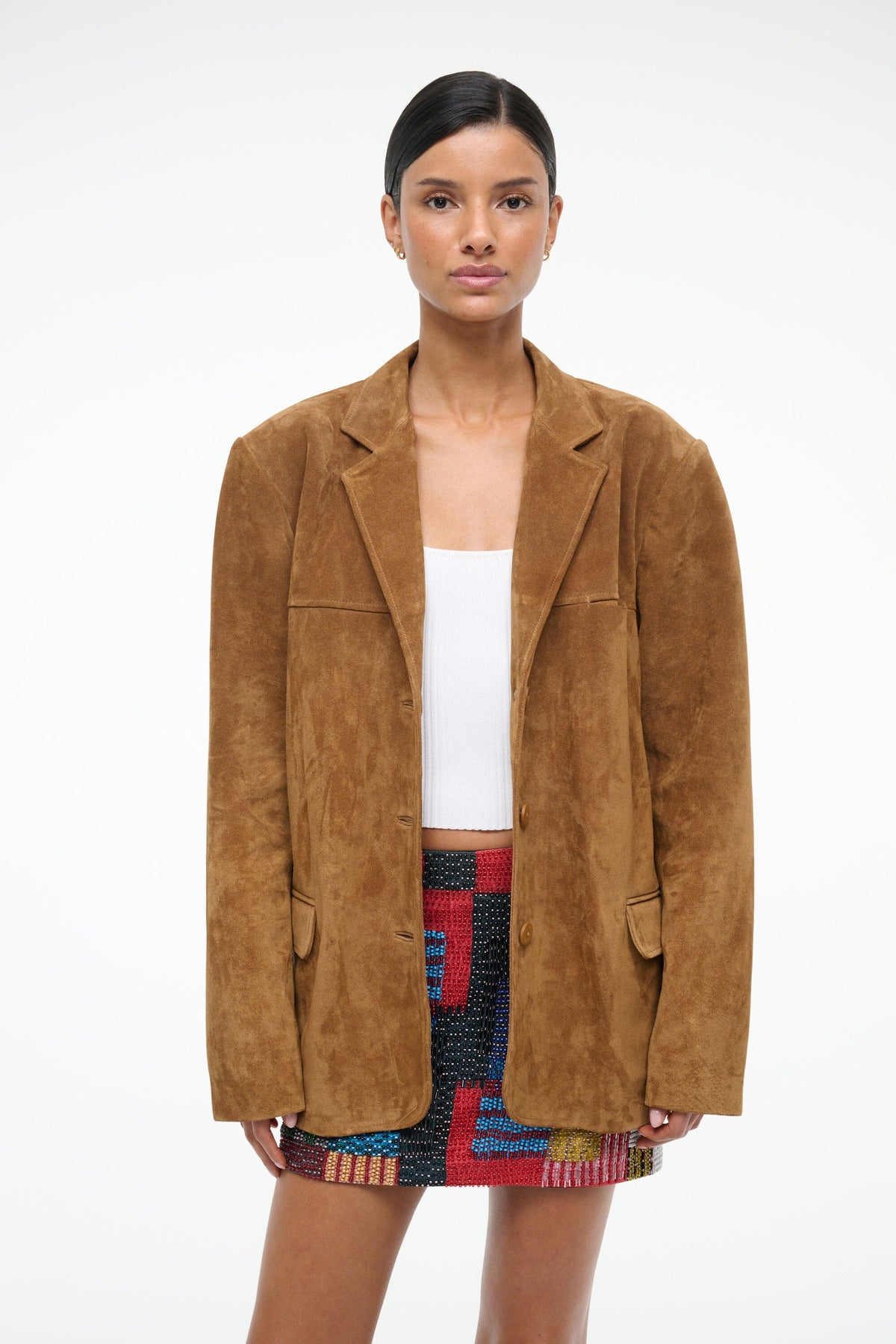 Natalie Suede Jacket | Tan — 3