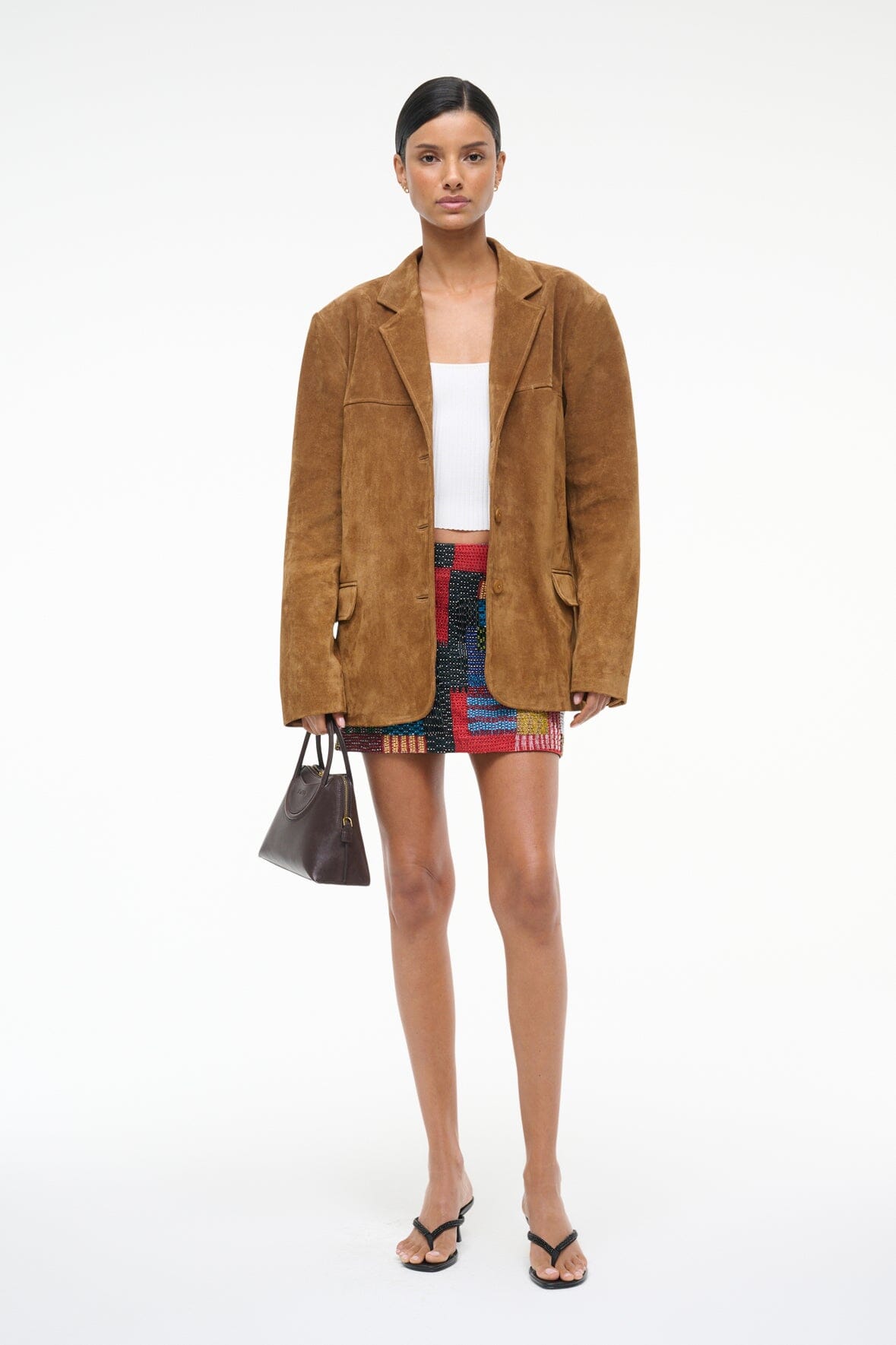 Natalie Suede Jacket | Tan — 2