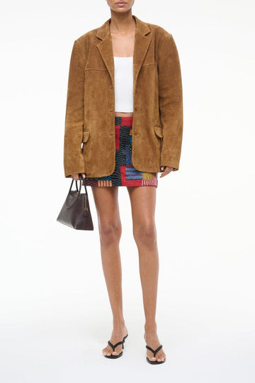 Natalie Suede Jacket | Tan — 1