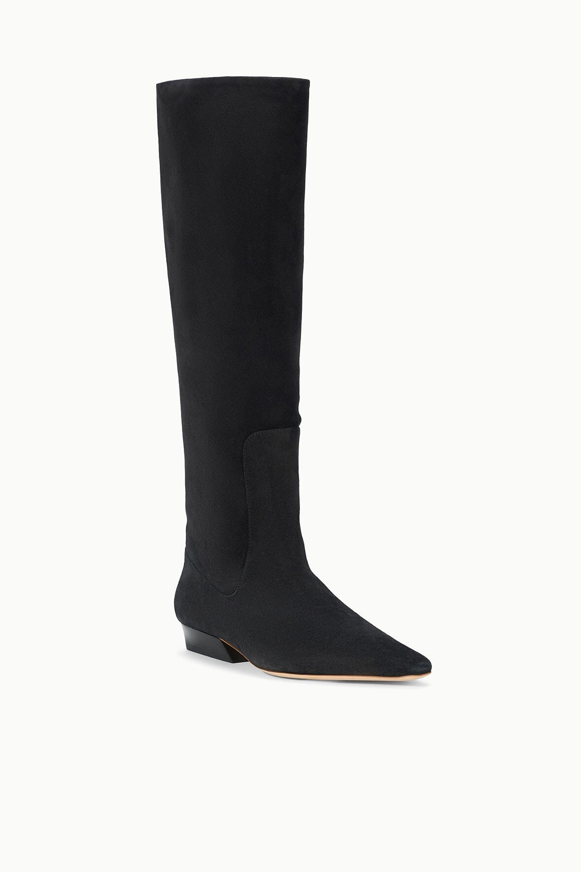Wally Flat Boot | Black Suede — 2