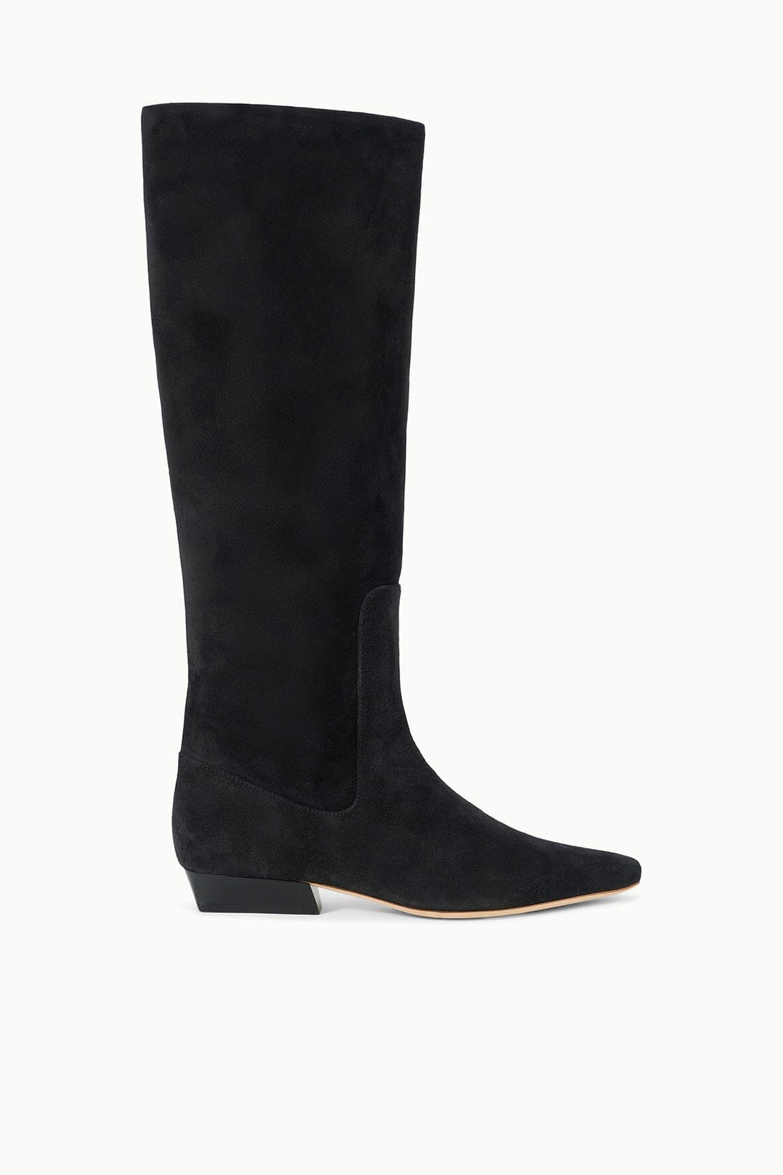 Wally Flat Boot | Black Suede — 1