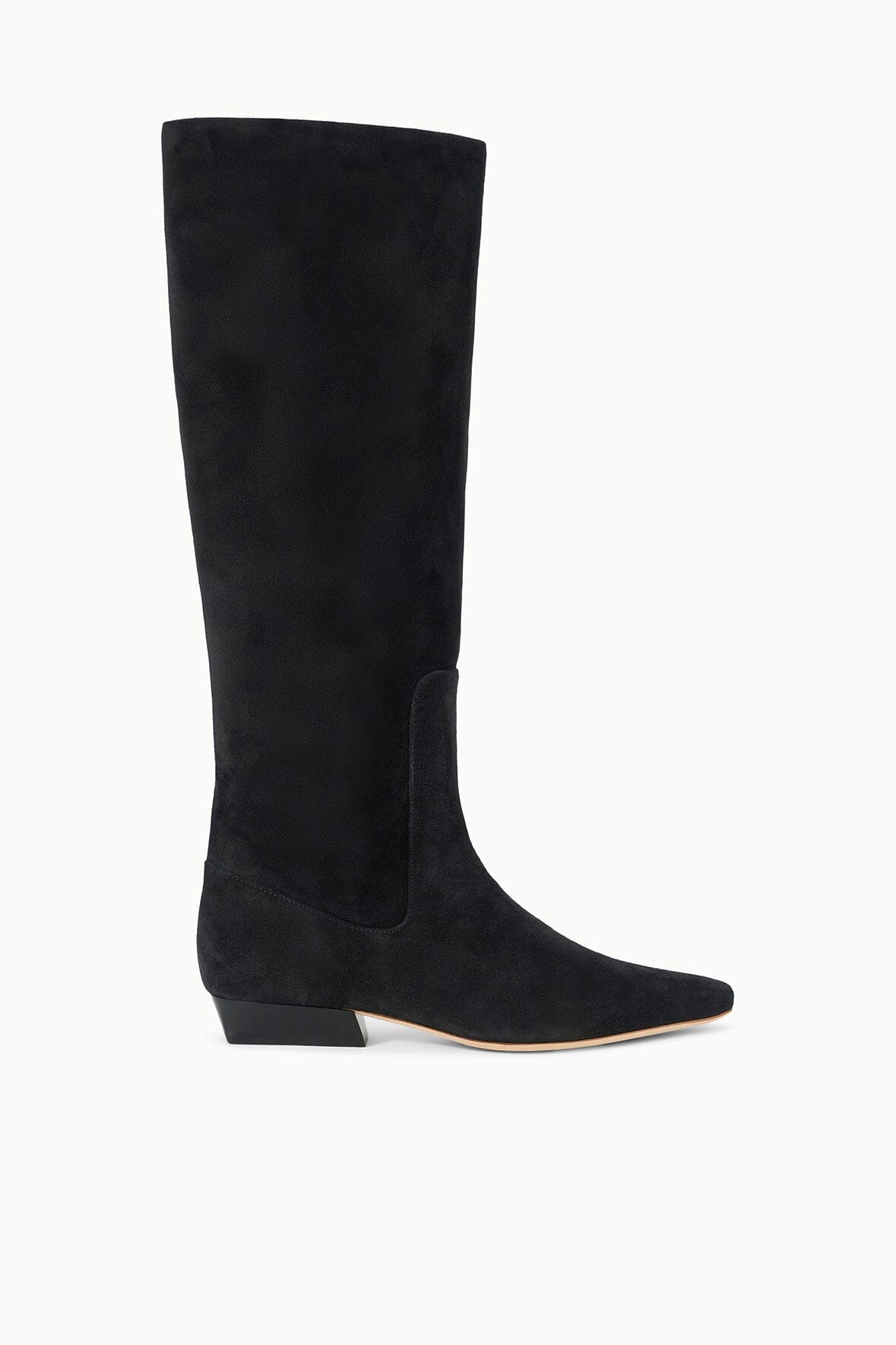 Wally Flat Boot | Black Suede — 1