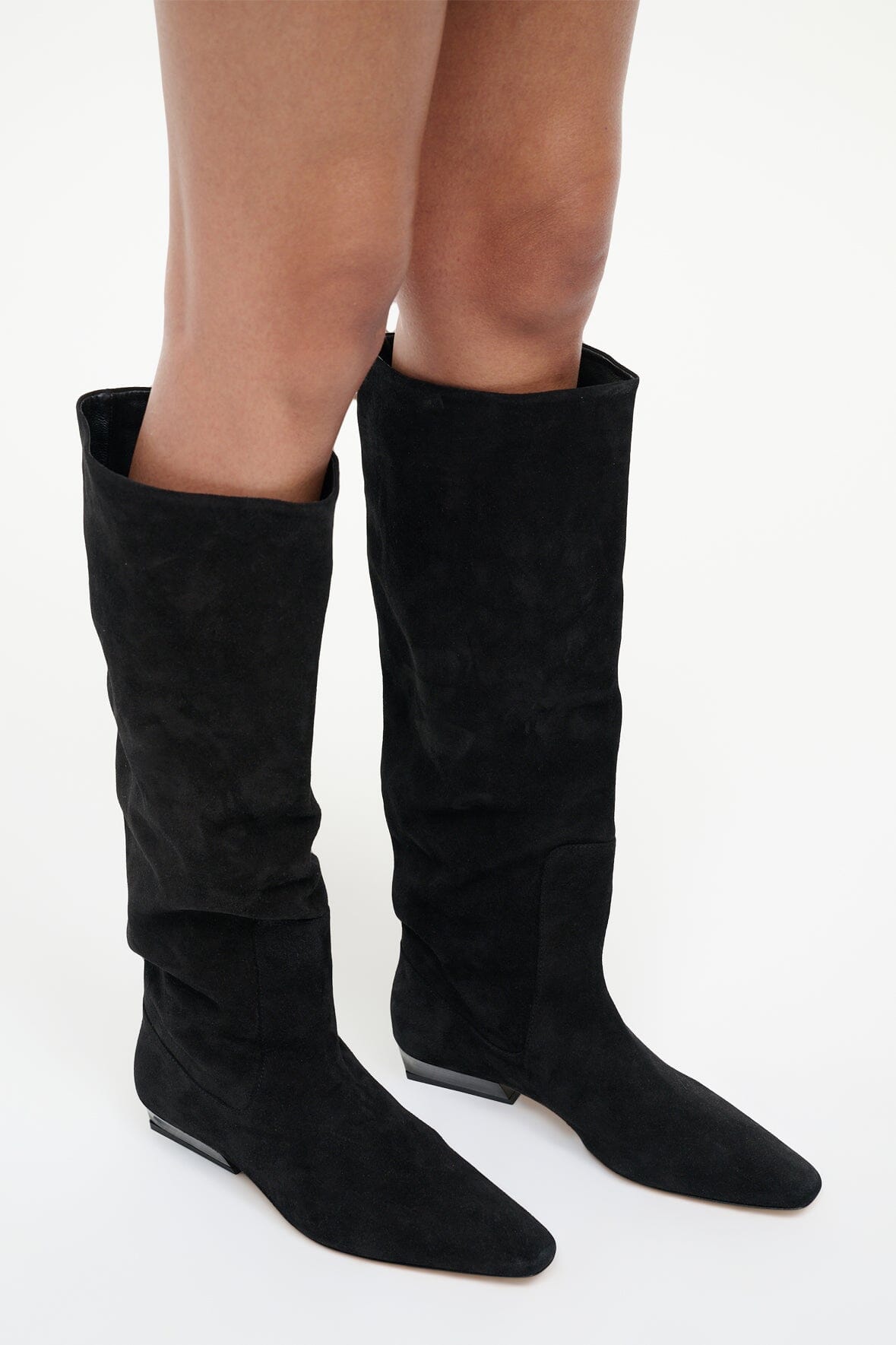 Wally Flat Boot | Black Suede — 6