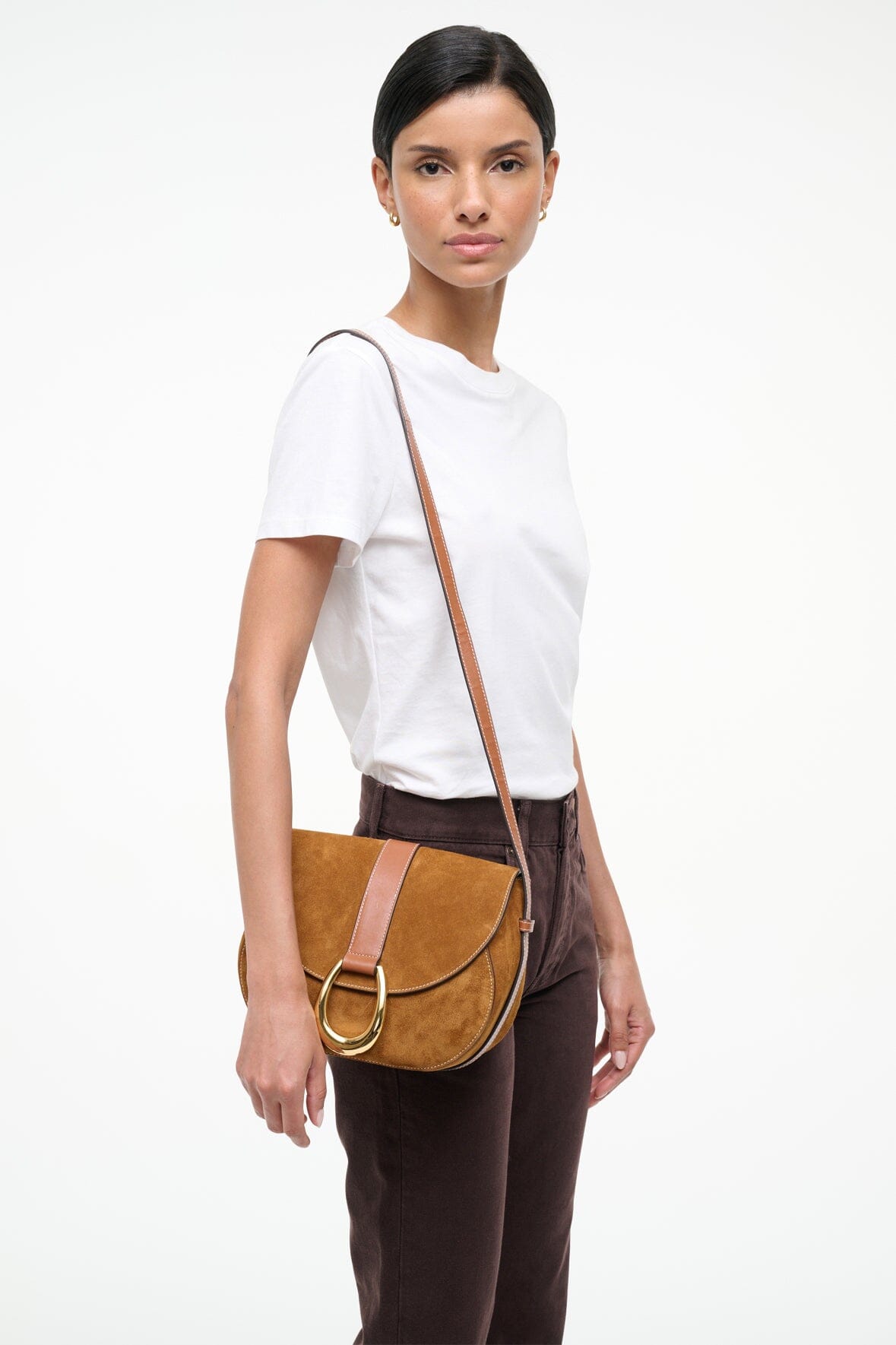 Bella Saddle Bag | Tan Suede — 3