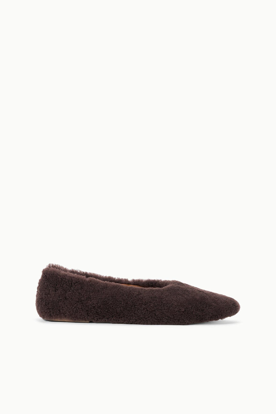 Alba Ballet Flat | Espresso Shearling — 1