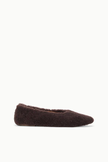 Alba Ballet Flat | Espresso Shearling — 1