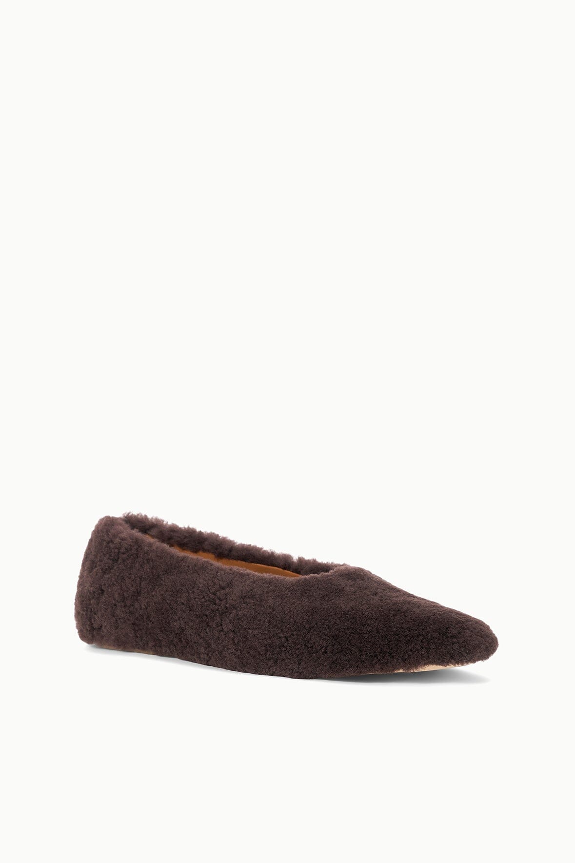 Alba Ballet Flat | Espresso Shearling — 2