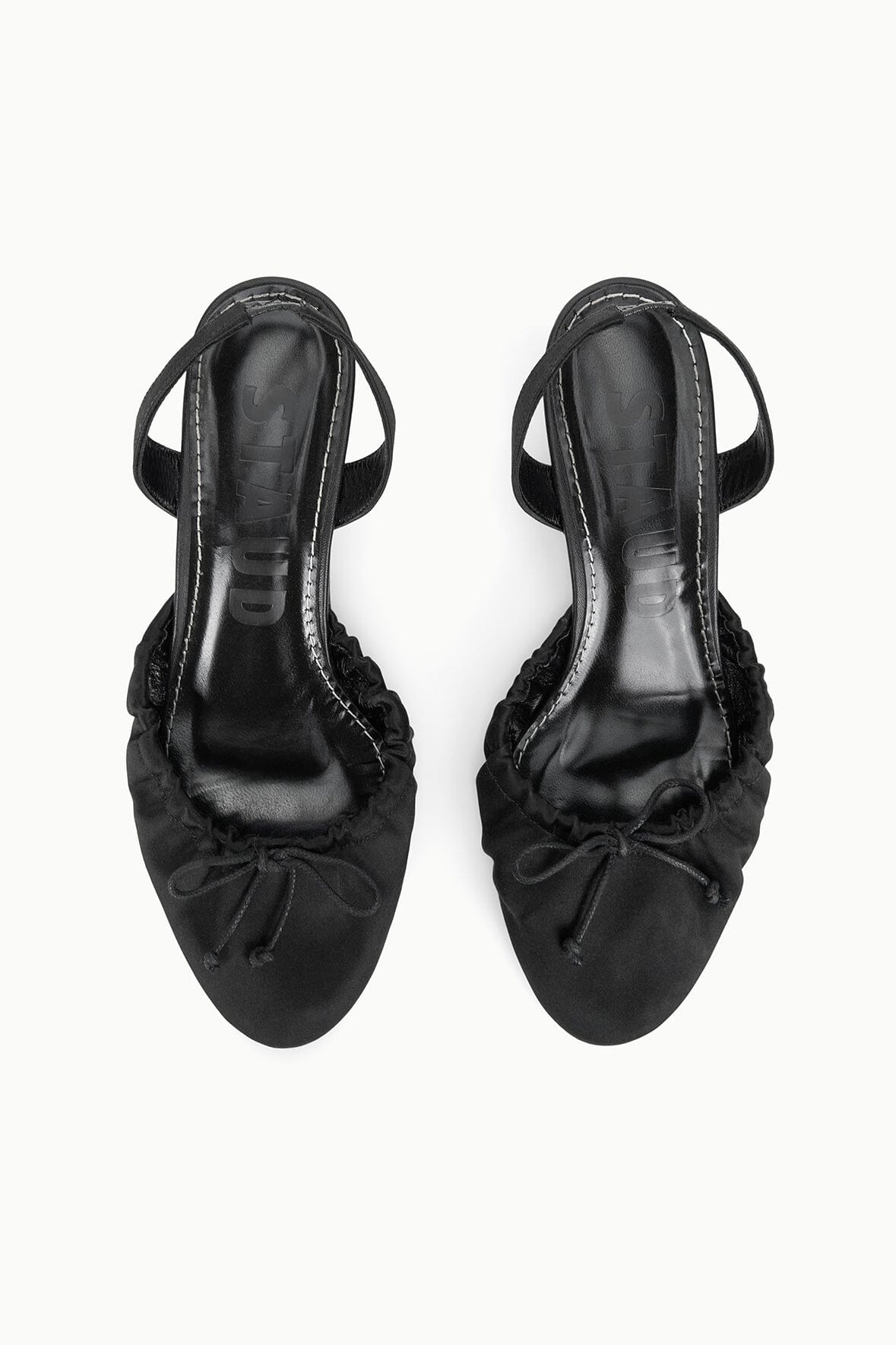 Alba Ballet Slingback | Black Satin — 6
