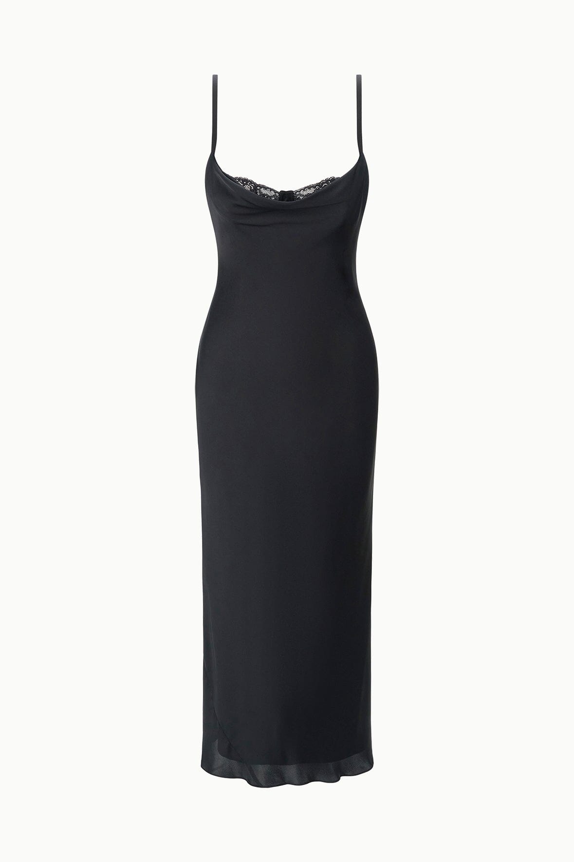 Evangeline Silk Midi Dress | Black — 8