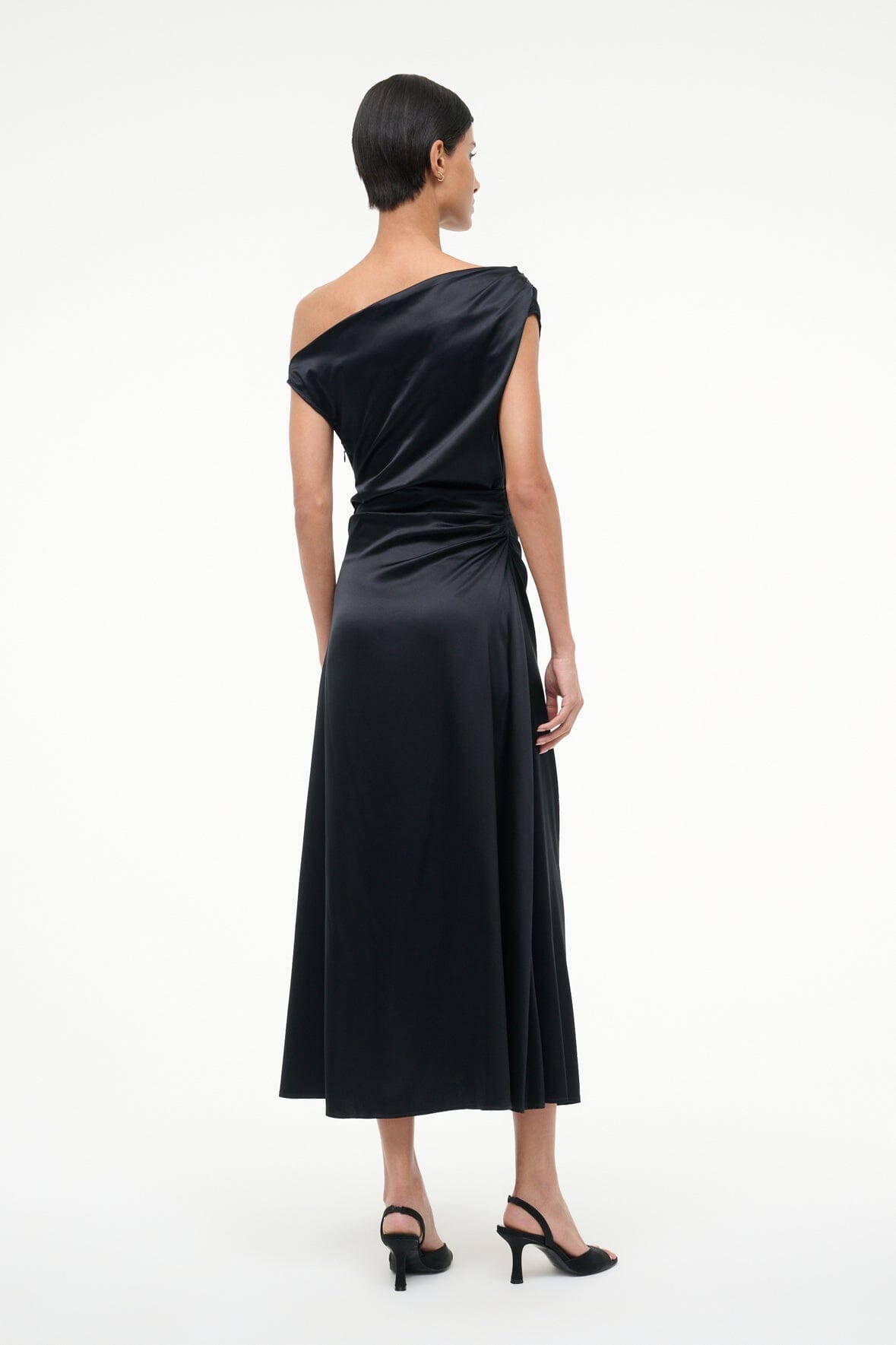 Phare Silk Dress | Black — 4