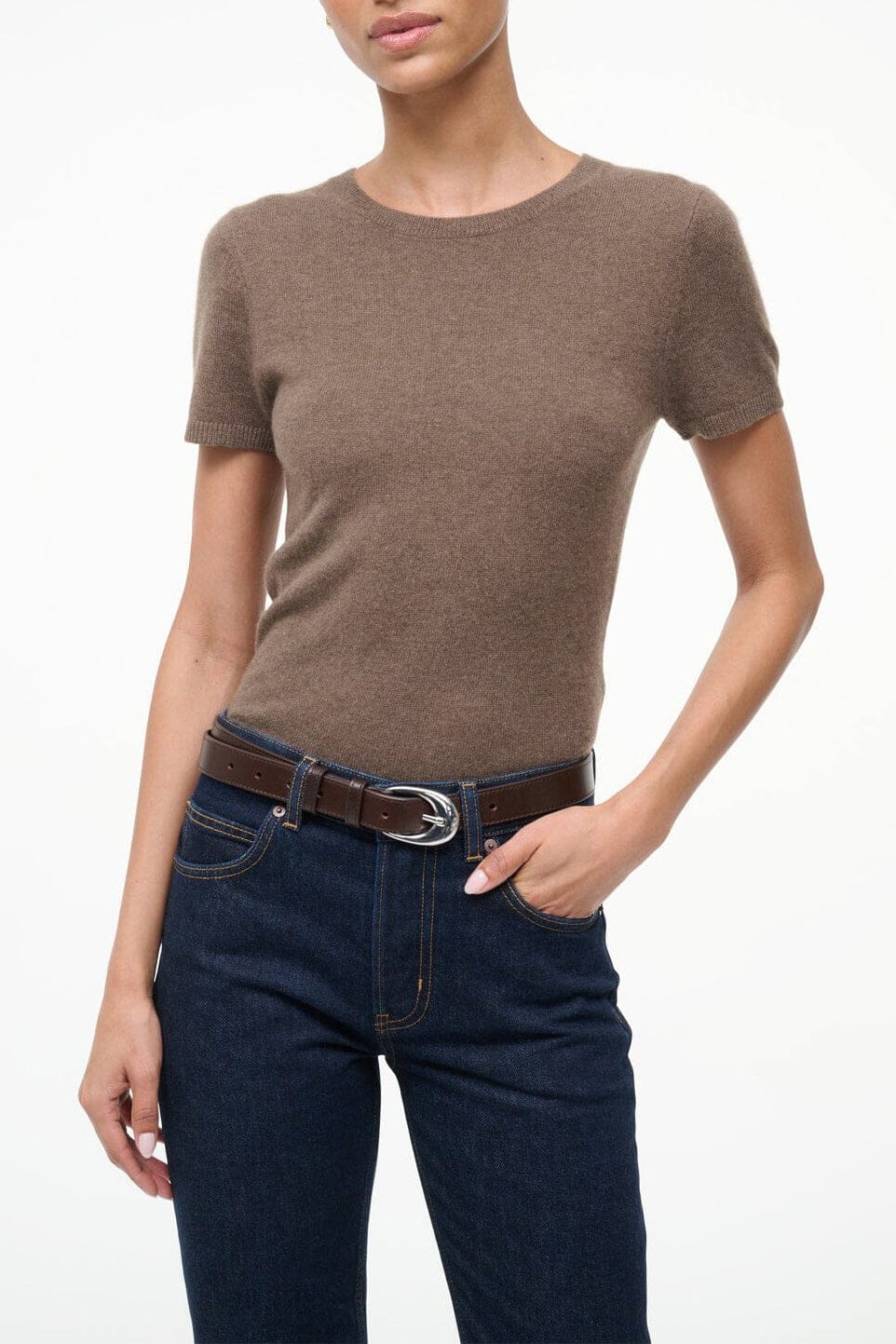 Easy Cashmere Tee | Truffle — 1