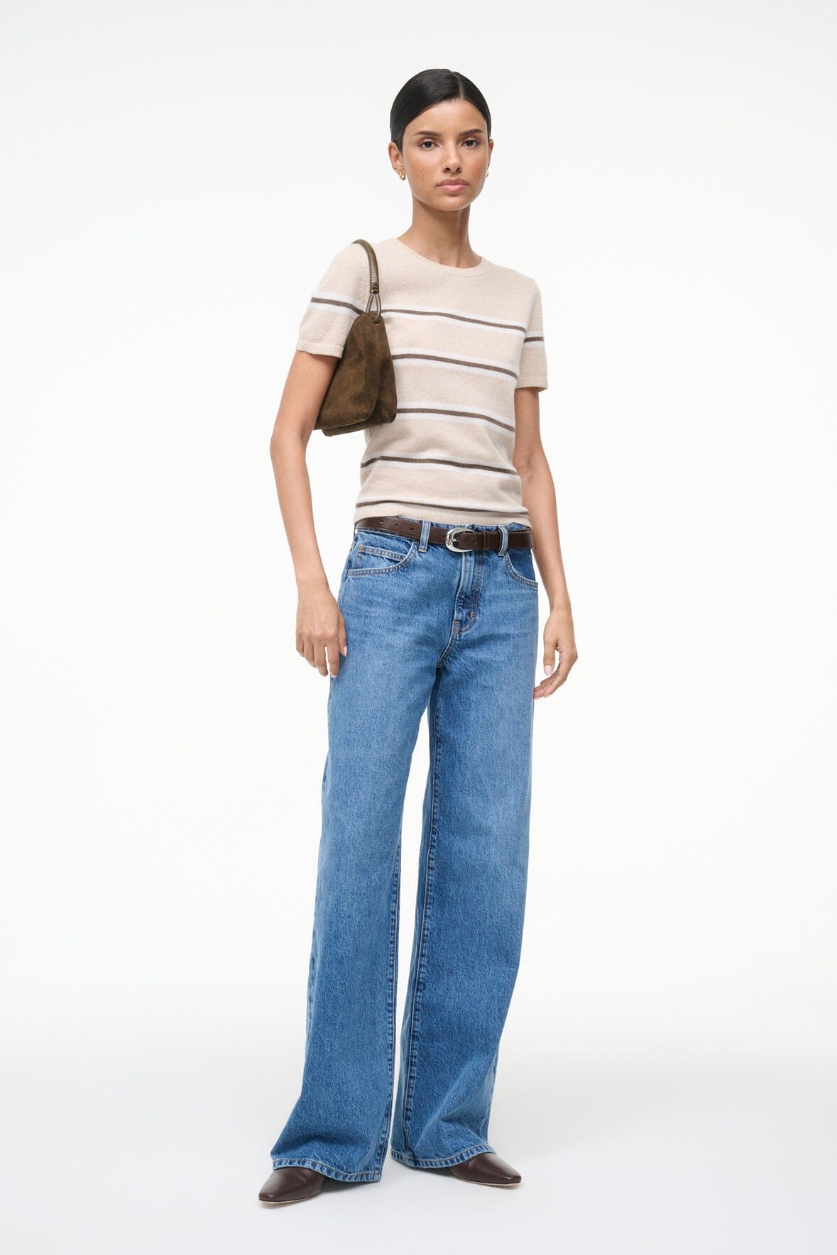 Easy Cashmere Tee | Whisper Stripe — 4