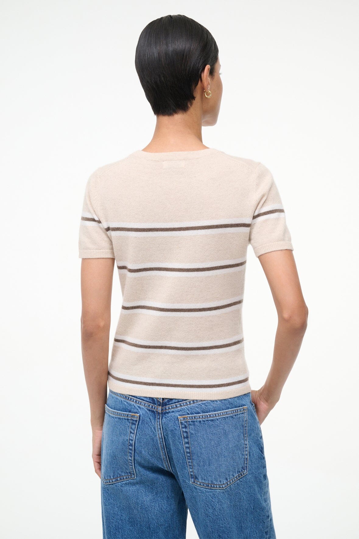 Easy Cashmere Tee | Whisper Stripe — 3