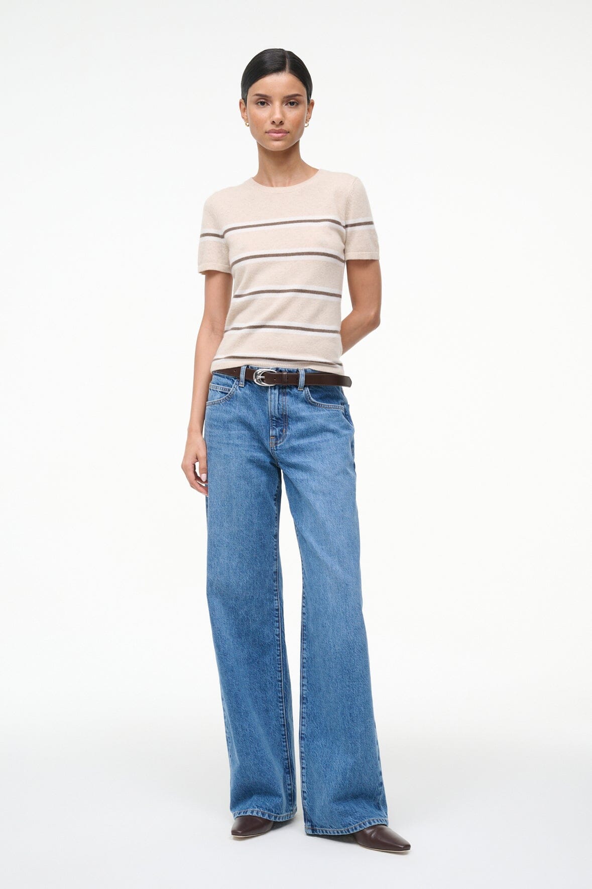 Easy Cashmere Tee | Whisper Stripe — 2