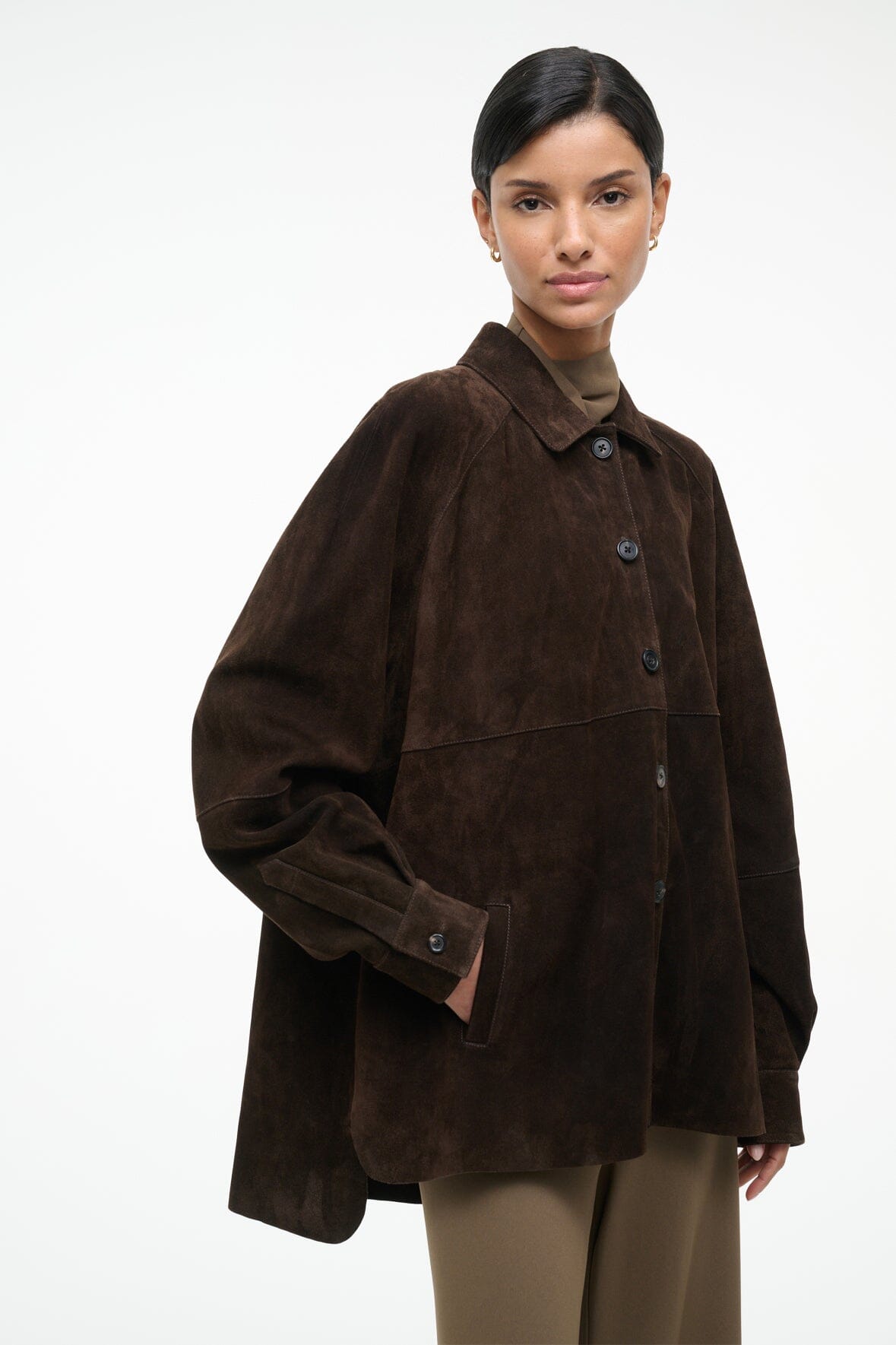 Josette Suede Shirt | Espresso — 3