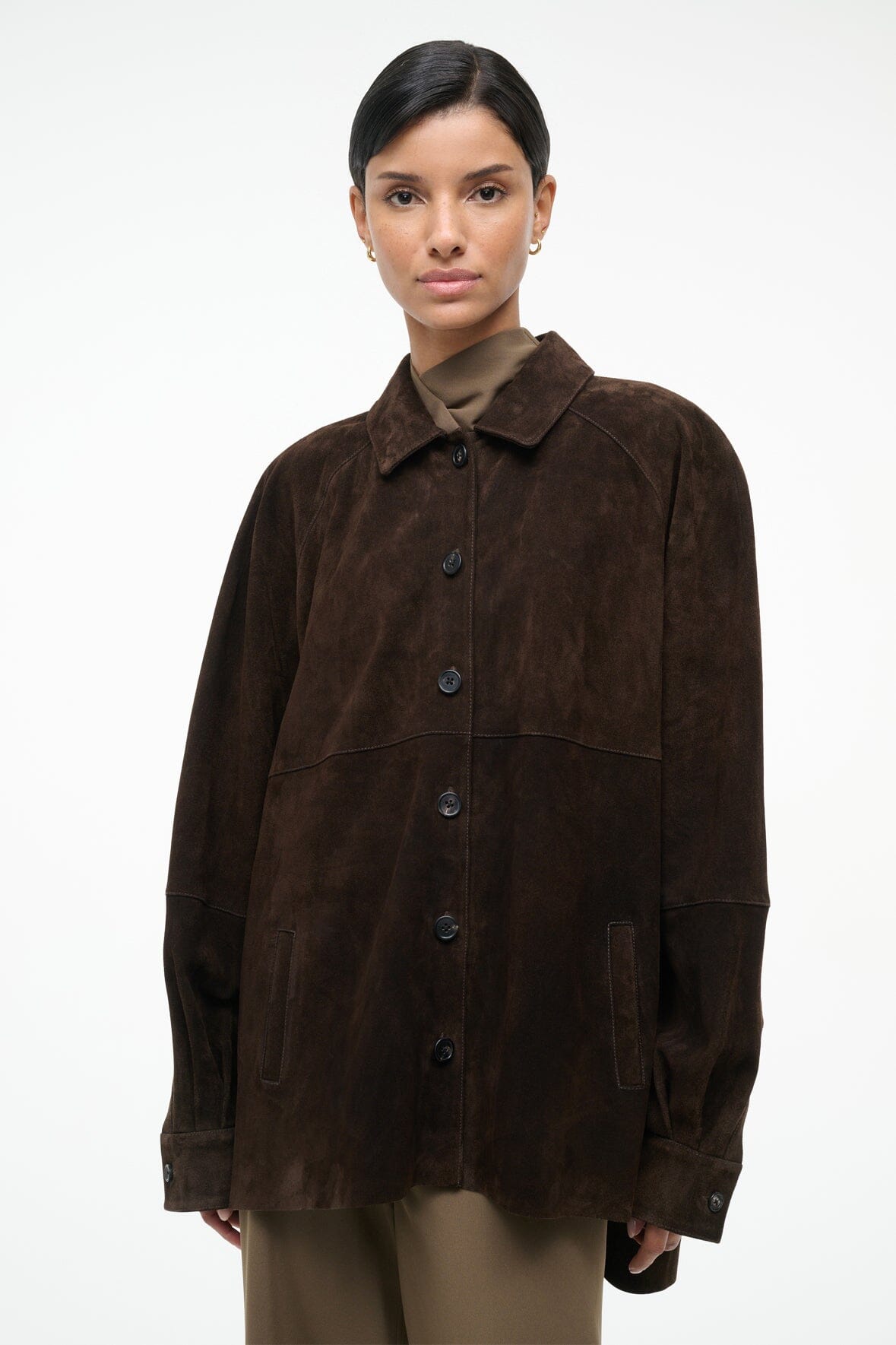 Josette Suede Shirt | Espresso — 4