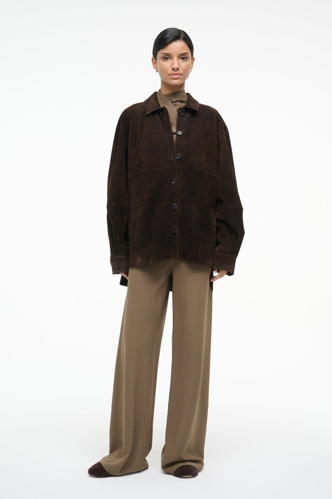 Josette Suede Shirt | Espresso — 1