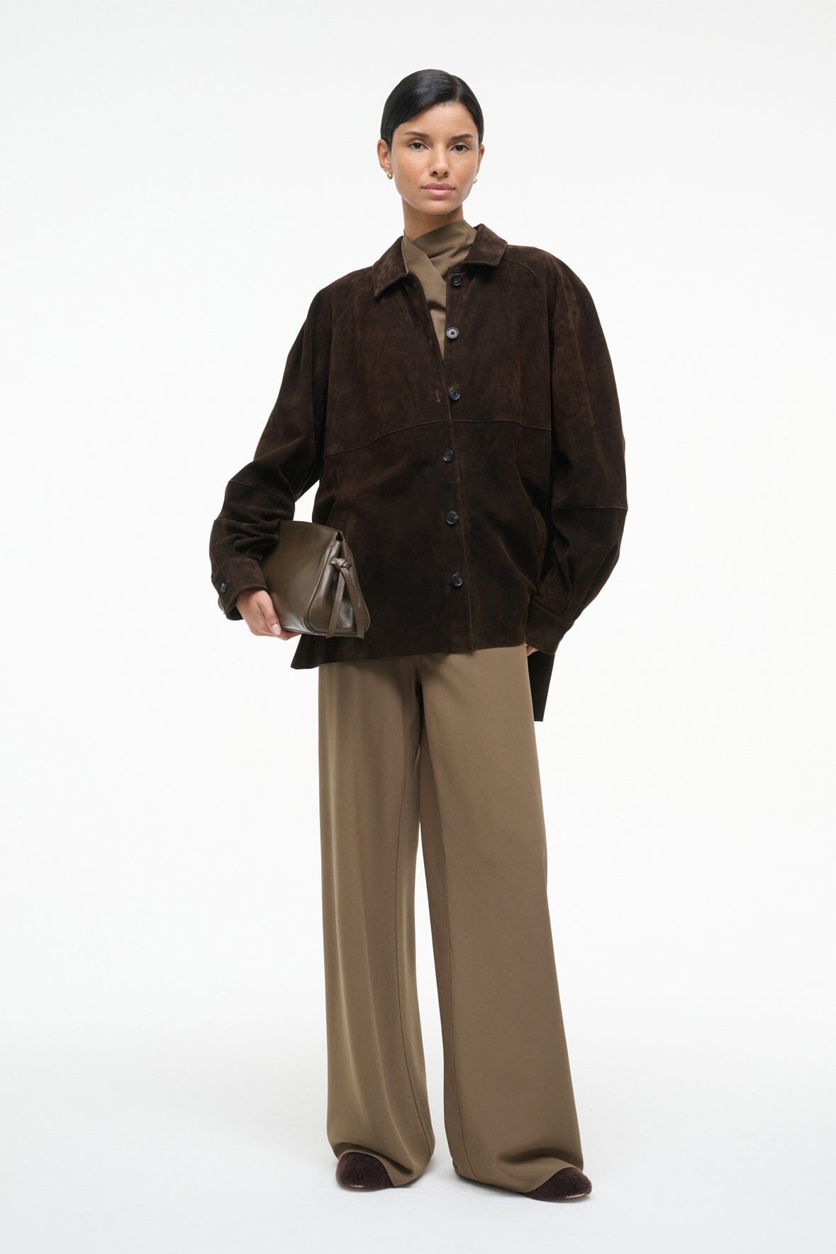 Josette Suede Shirt | Espresso — 6