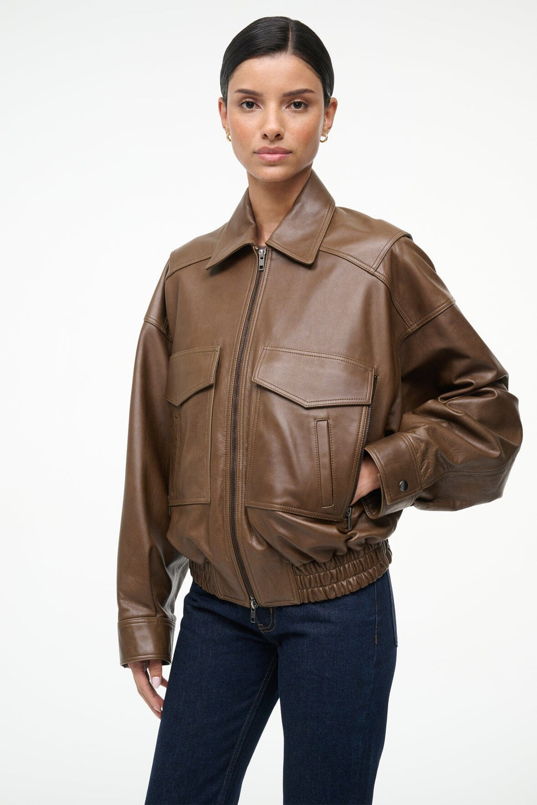 Eugene Leather Jacket | Truffle — 1