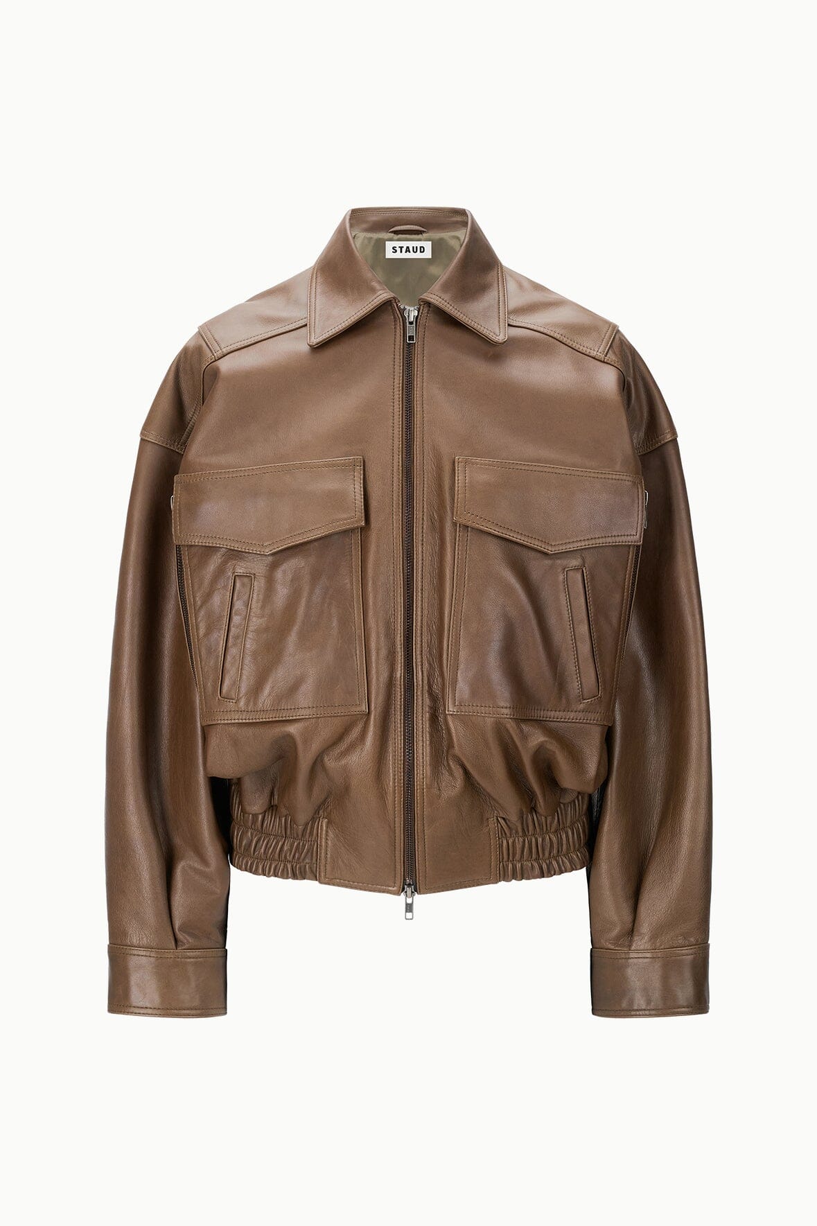 Eugene Leather Jacket | Truffle — 6