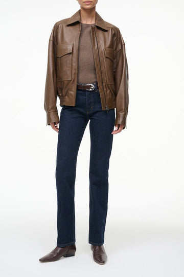 Eugene Leather Jacket | Truffle — 1