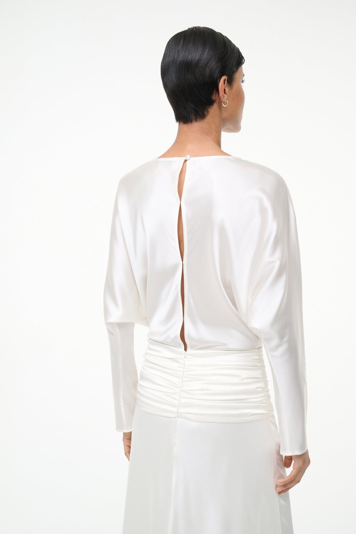 Freda Silk Dress | Ivory — 7