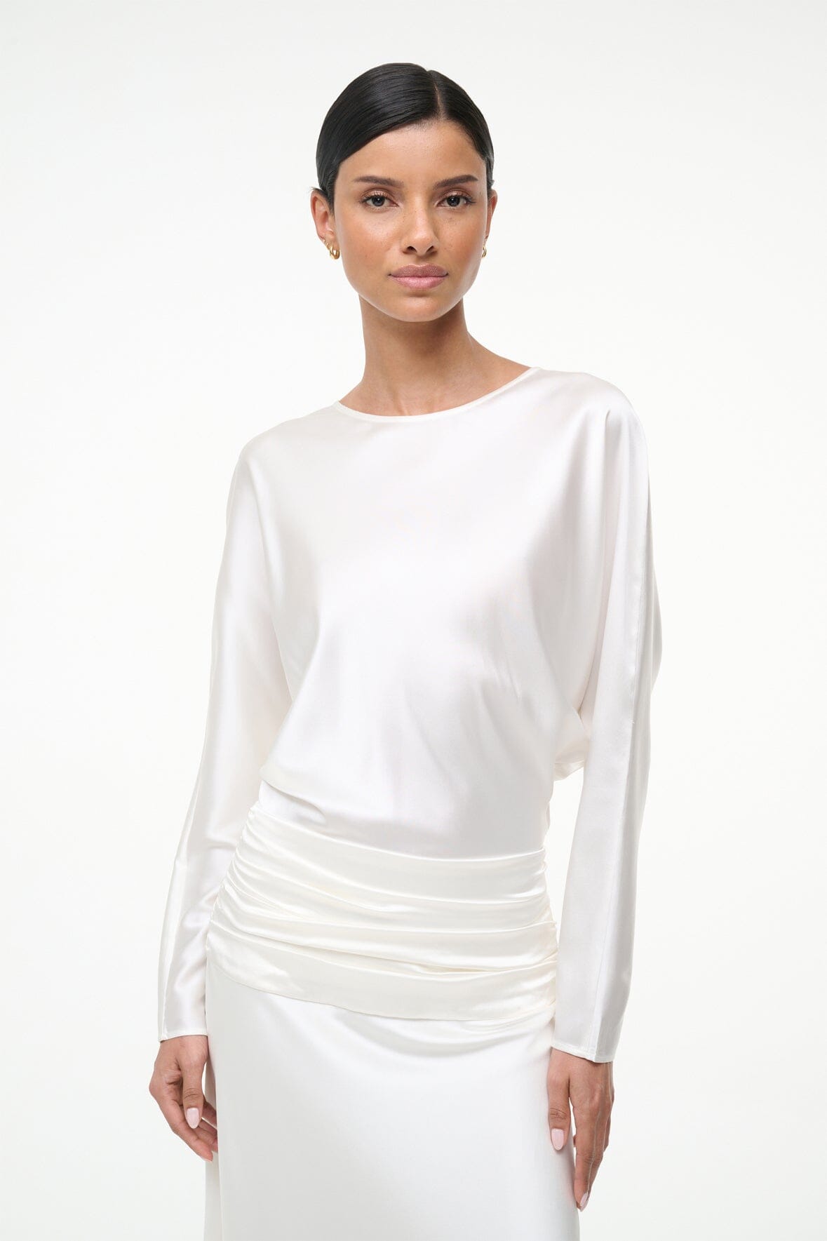 Freda Silk Dress | Ivory — 4