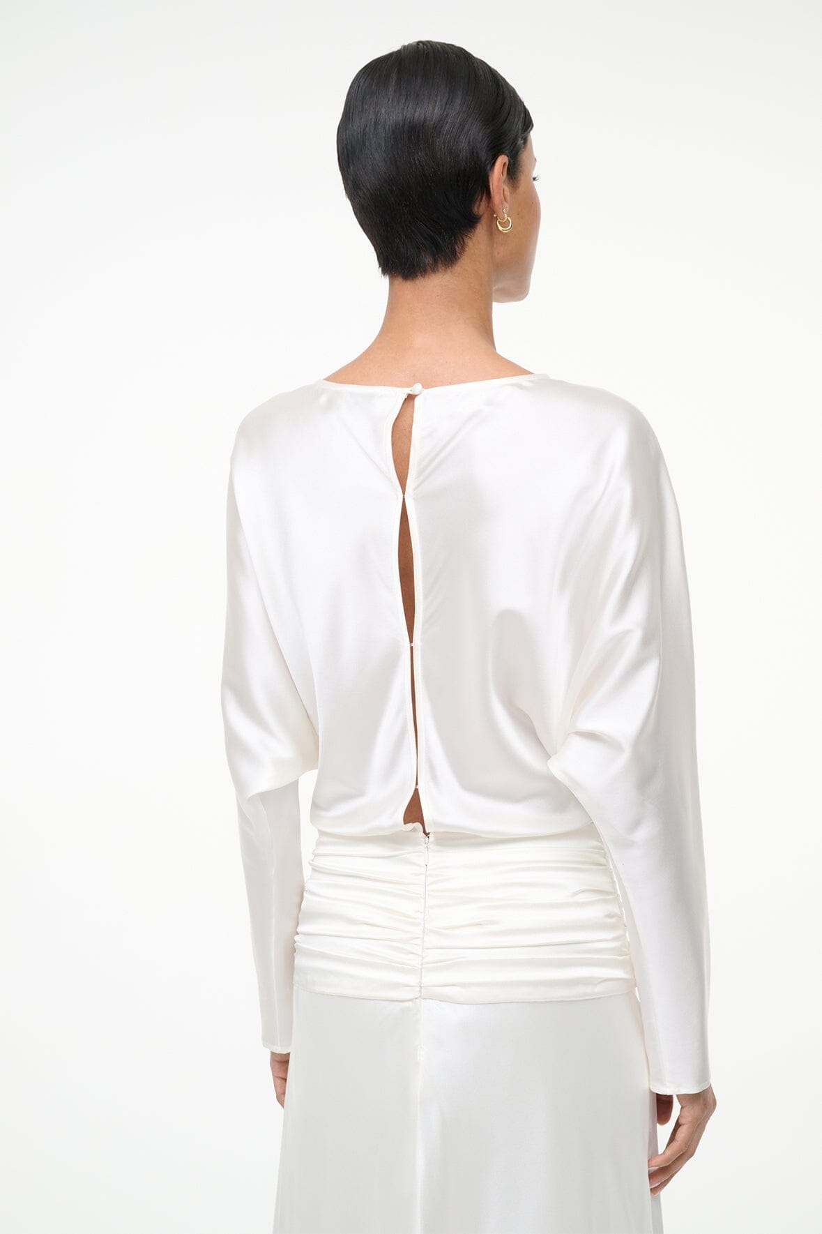 Freda Silk Dress | Ivory — 5