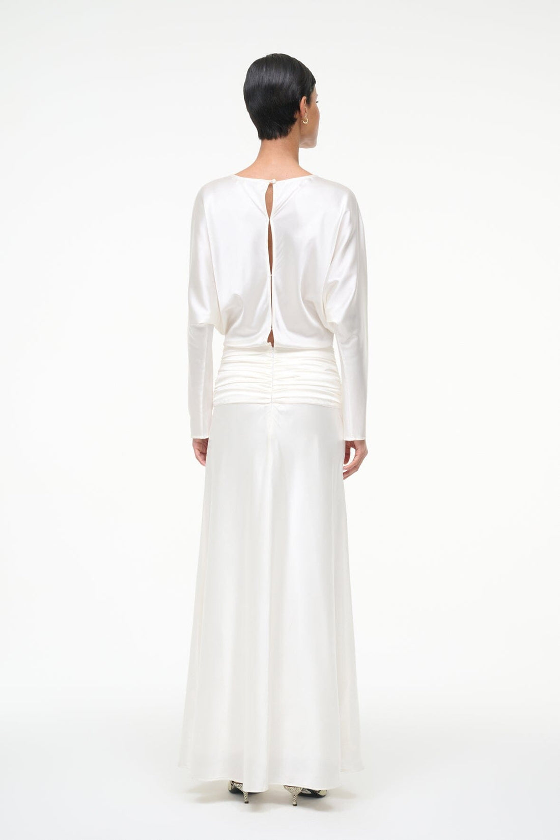 Freda Silk Dress | Ivory — 1
