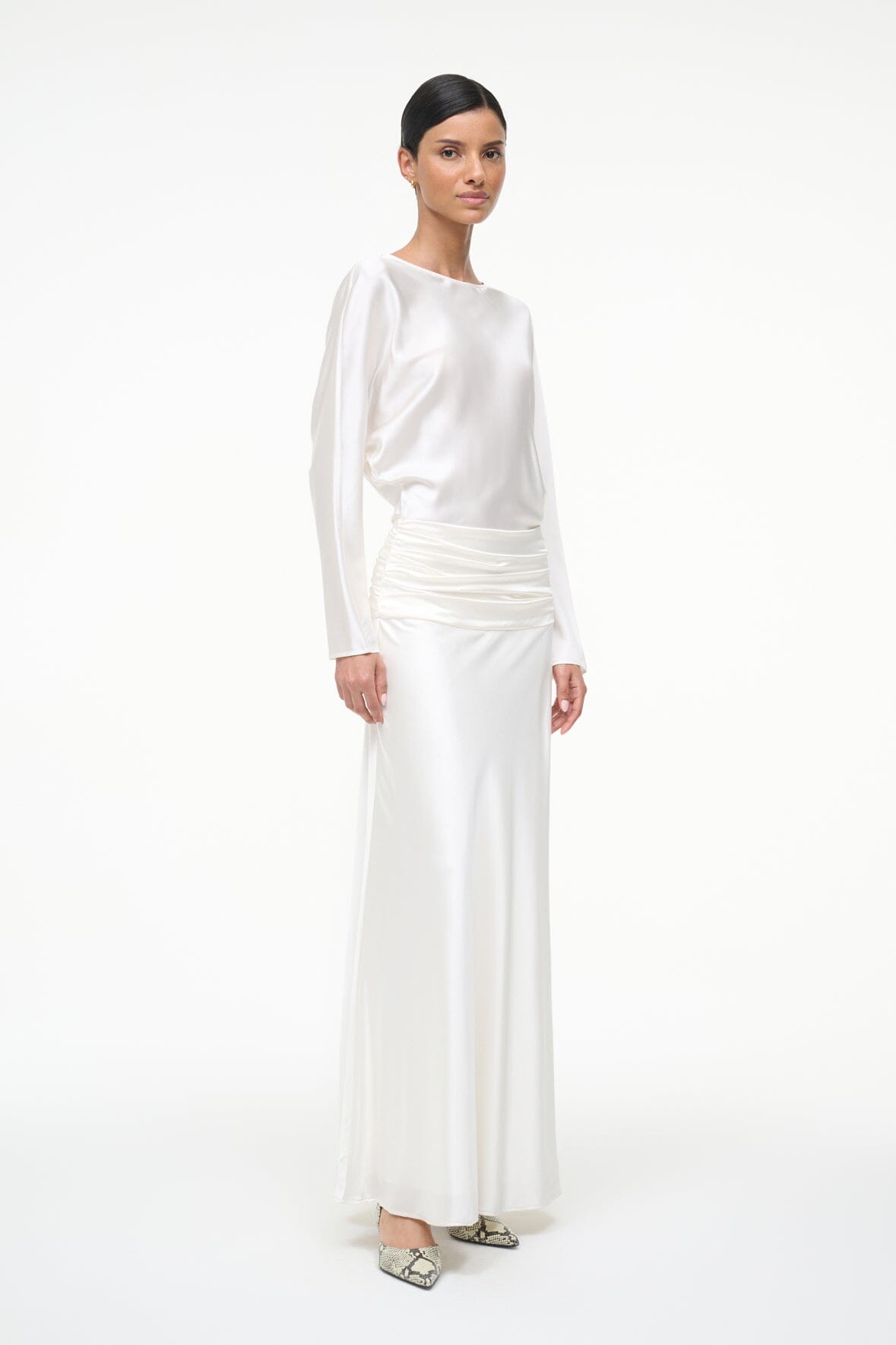 Freda Silk Dress | Ivory — 3