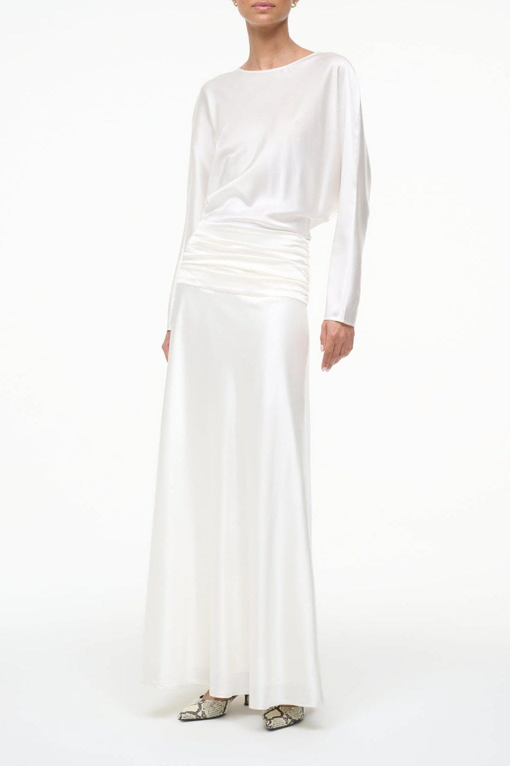 Freda Silk Dress | Ivory — 1