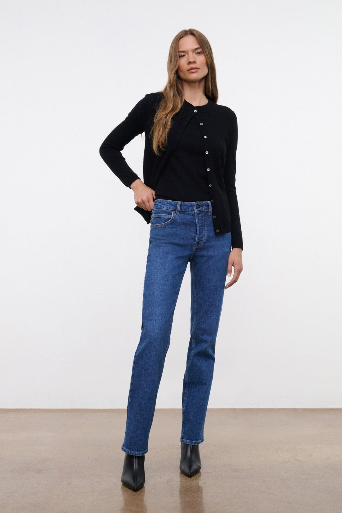 Teddy Straight Jean | Stone Blue Stretch — 5