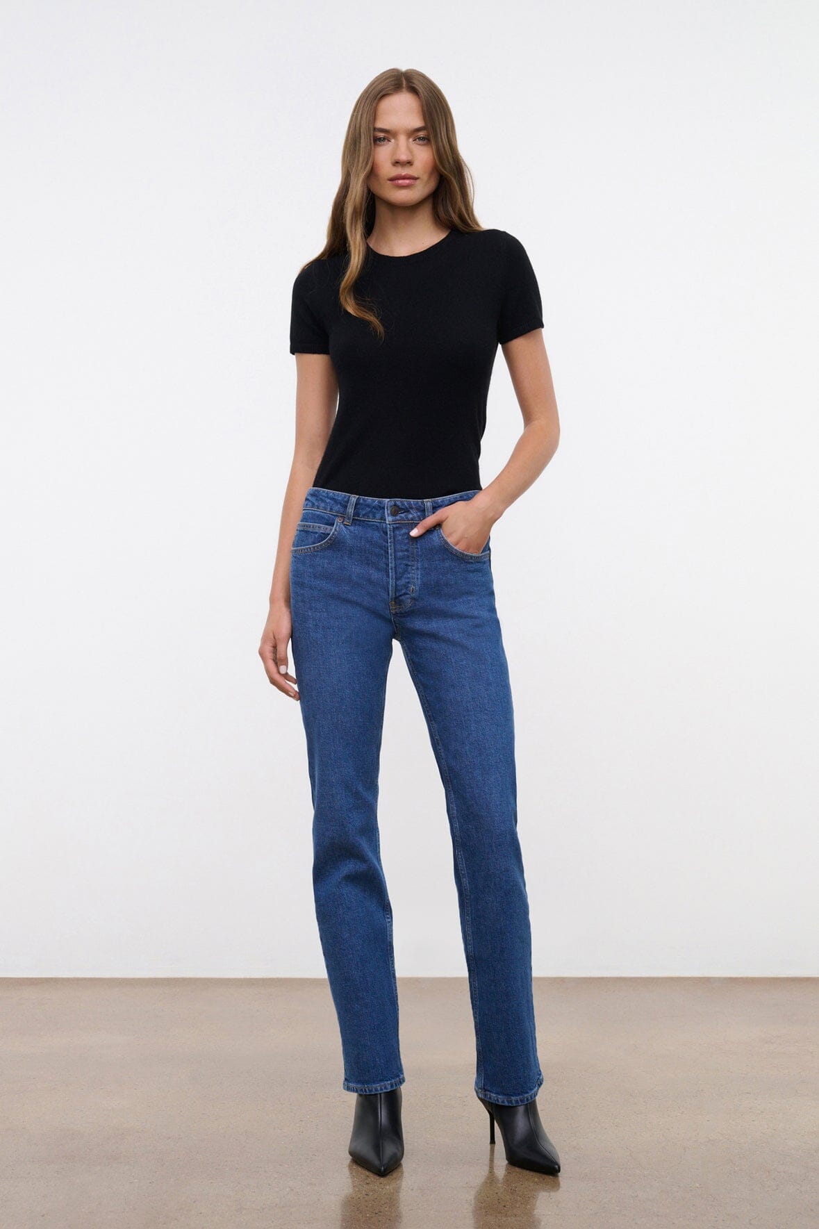 Teddy Straight Jean | Stone Blue Stretch — 2