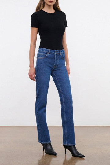 Teddy Straight Jean | Stone Blue Stretch — 1
