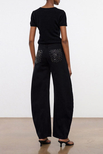 Jackson Barrel Jean | Studded Black — 1