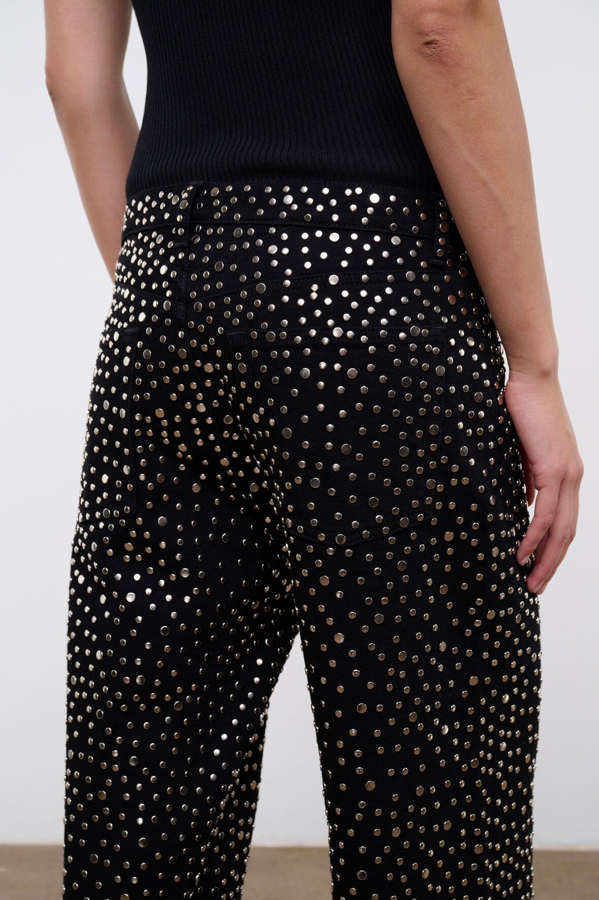 Gus Studded Relaxed Jean | Black — 5