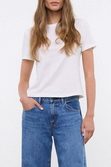 Crew Neck T Shirt | White — 1