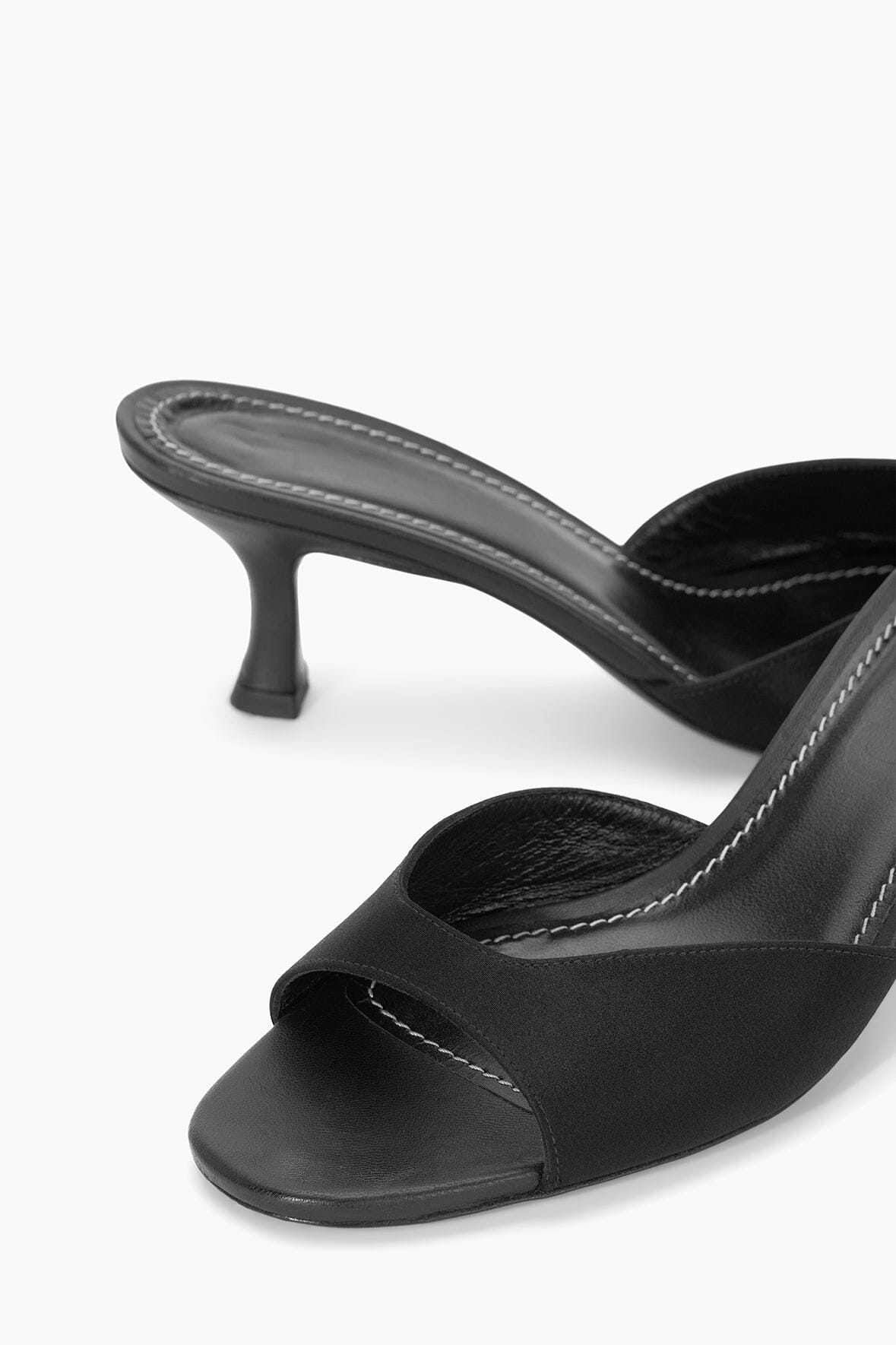 Brigitte Satin Mule | Black — 5