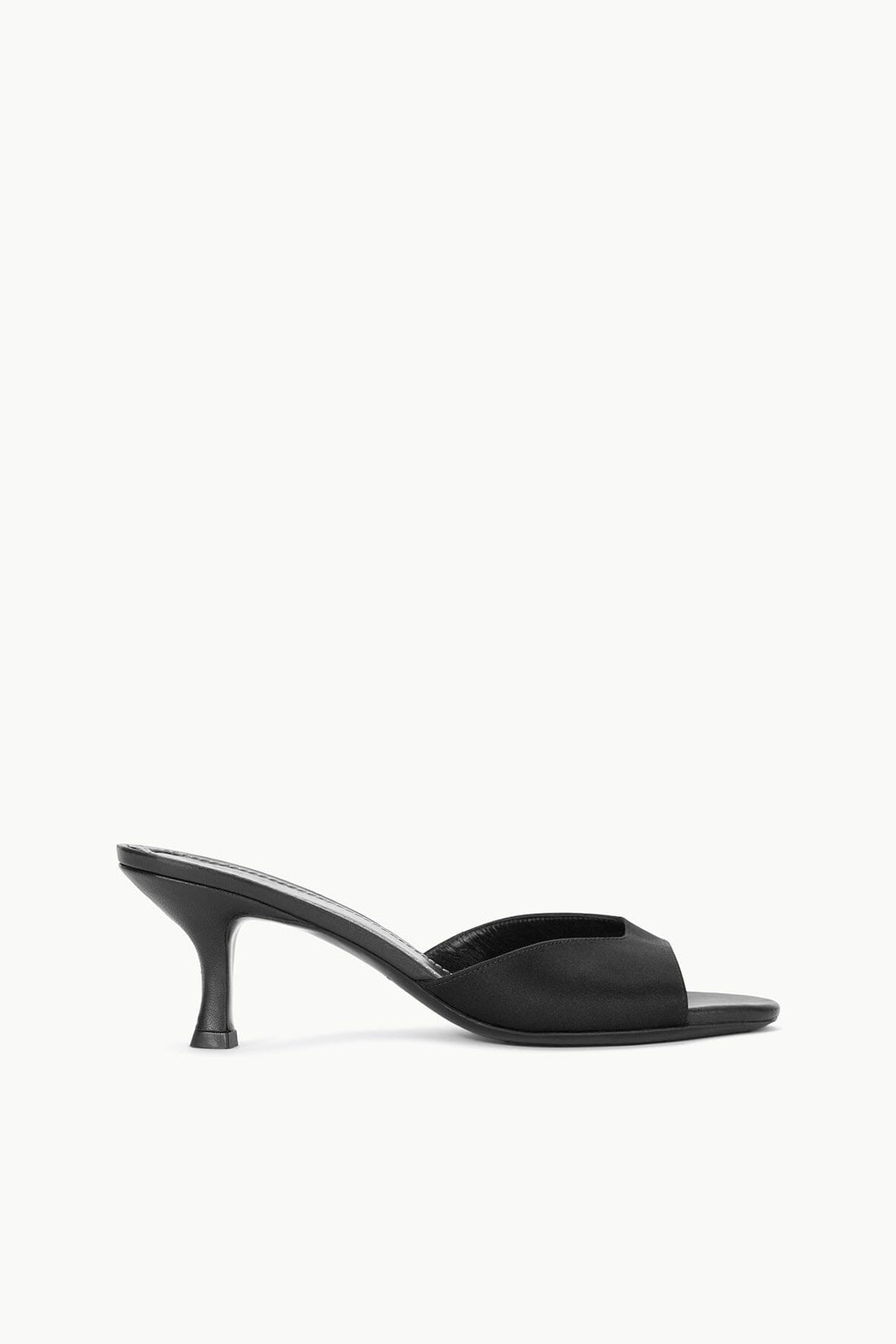 Brigitte Satin Mule | Black — 1