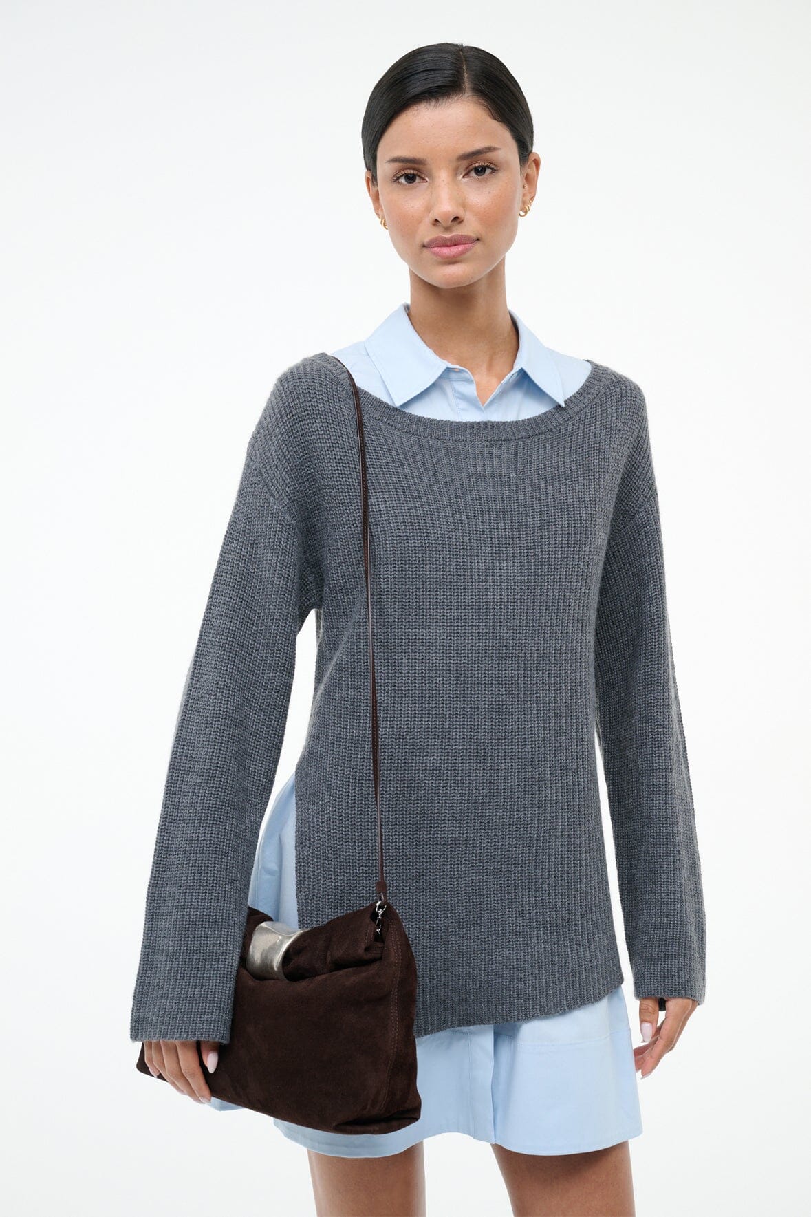 Cuff Clutch | Espresso Suede — 6