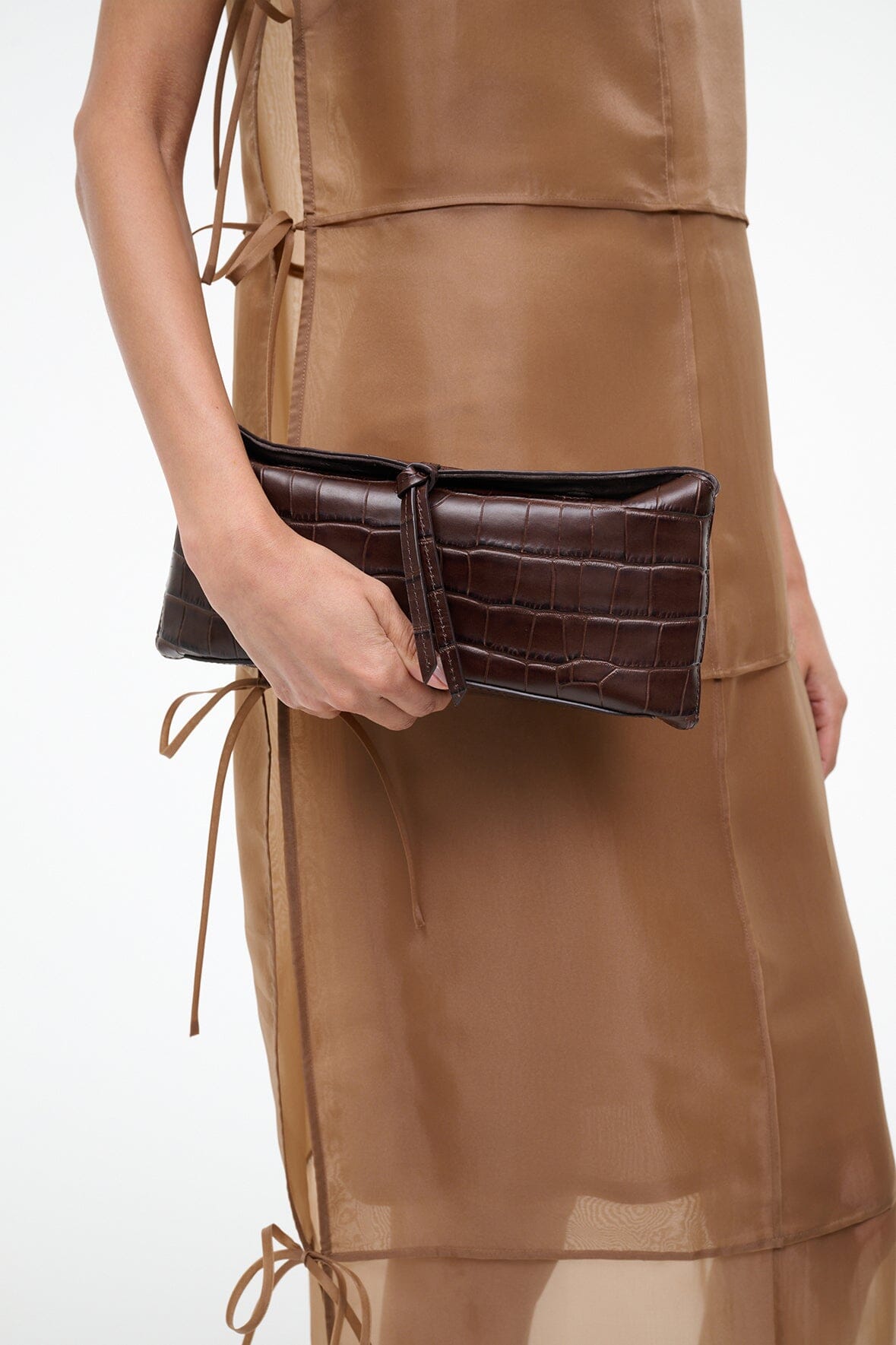 Eve Clutch | Espresso Croco — 3