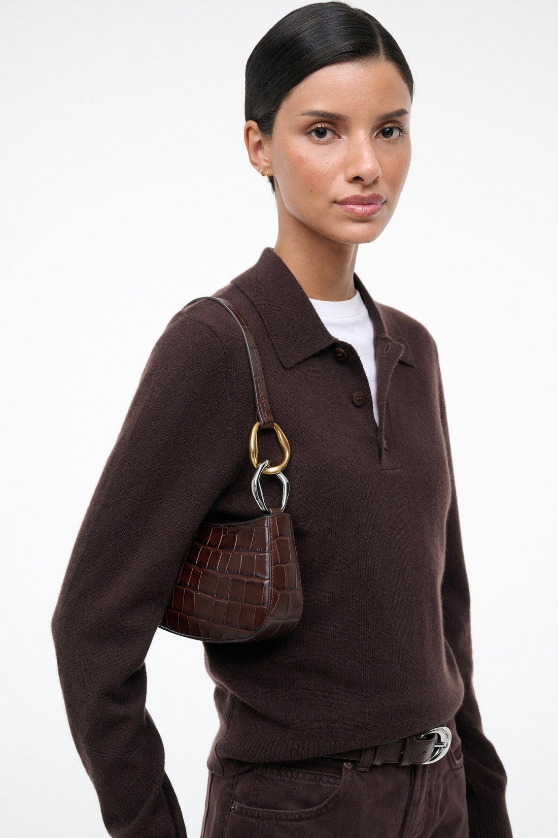 Ollie Bag | Espresso Croco — 1