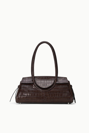 Maude Shoulder Bag | Espresso Croco — 1