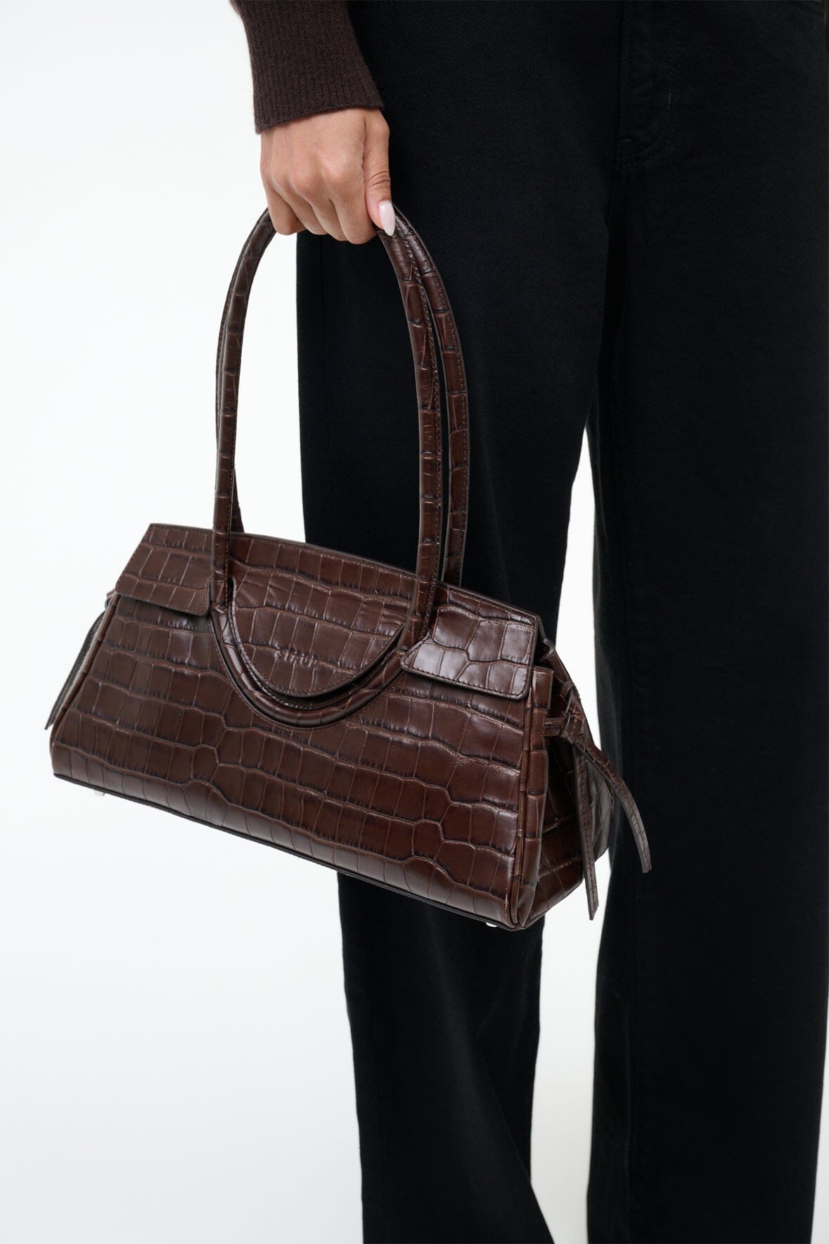 Maude Shoulder Bag | Espresso Croco — 4