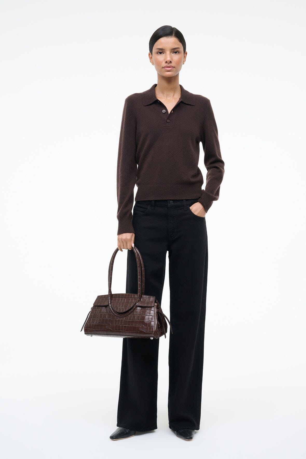 Maude Shoulder Bag | Espresso Croco — 3