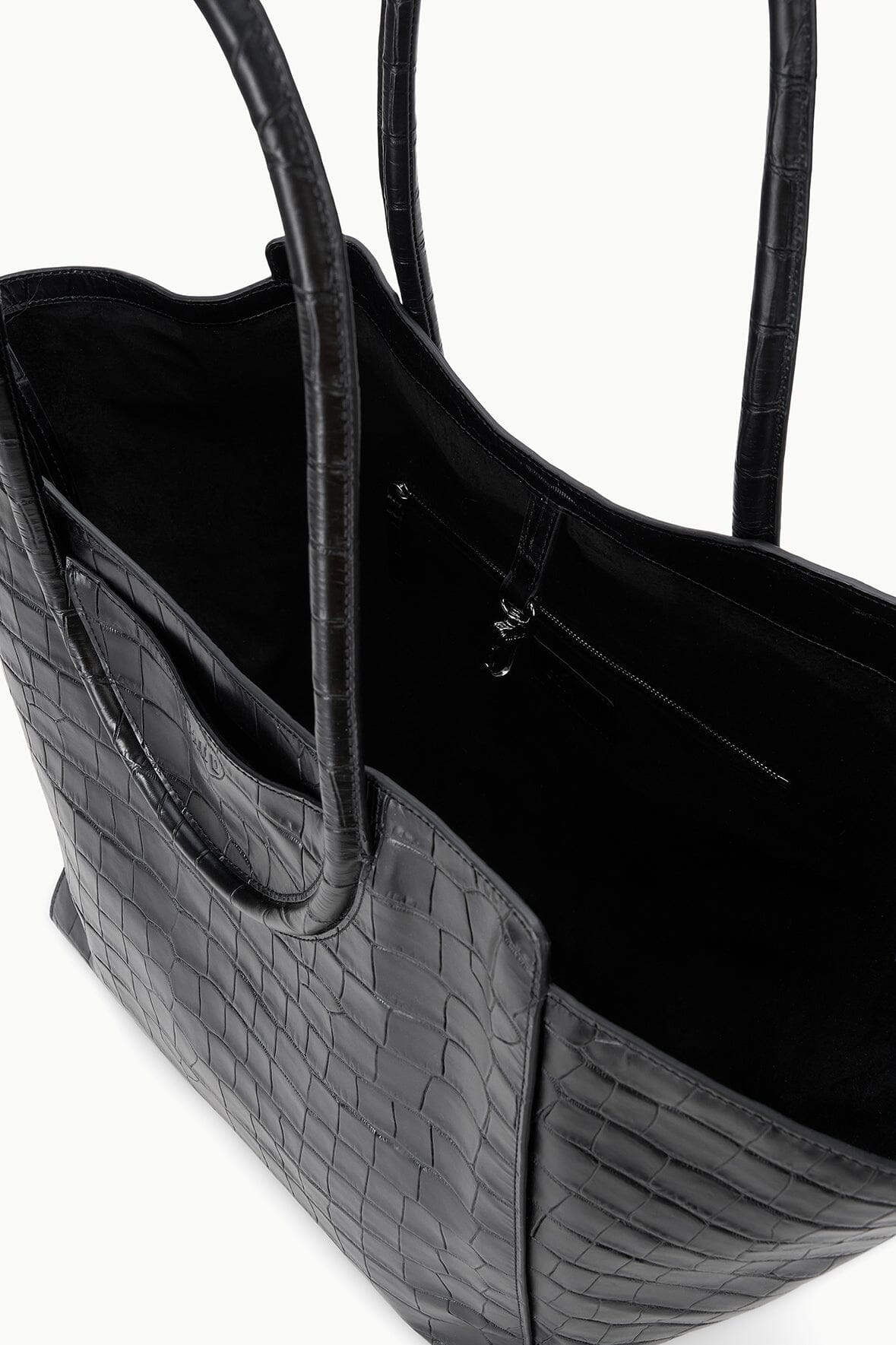 Maude Tote Bag | Black Croco — 6